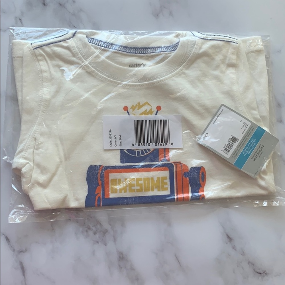 🌸Carter’s “Awesome” Robot Tee - 24 Months